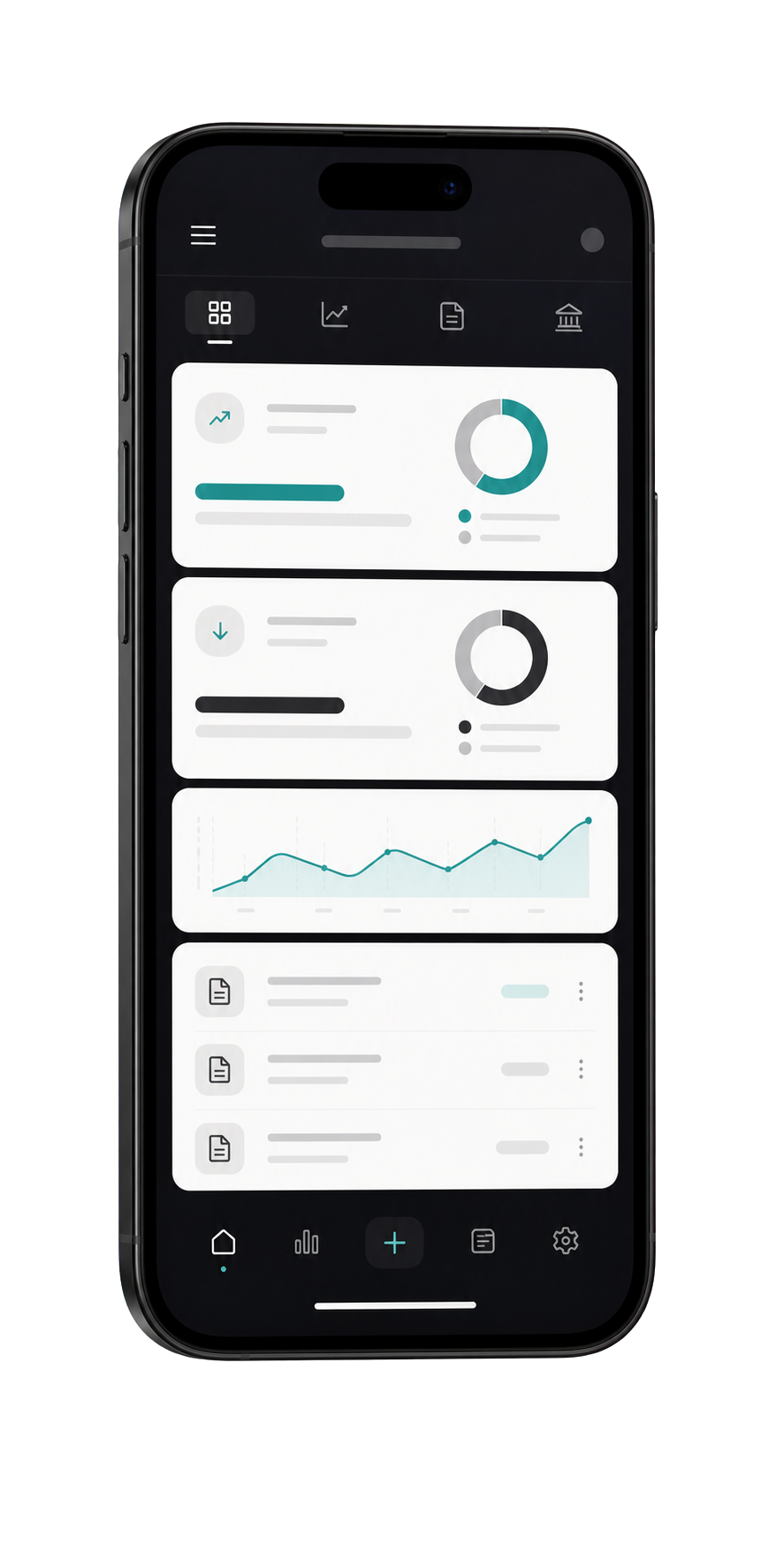 Мобільний dashboard Gestor Nestor на iPhone