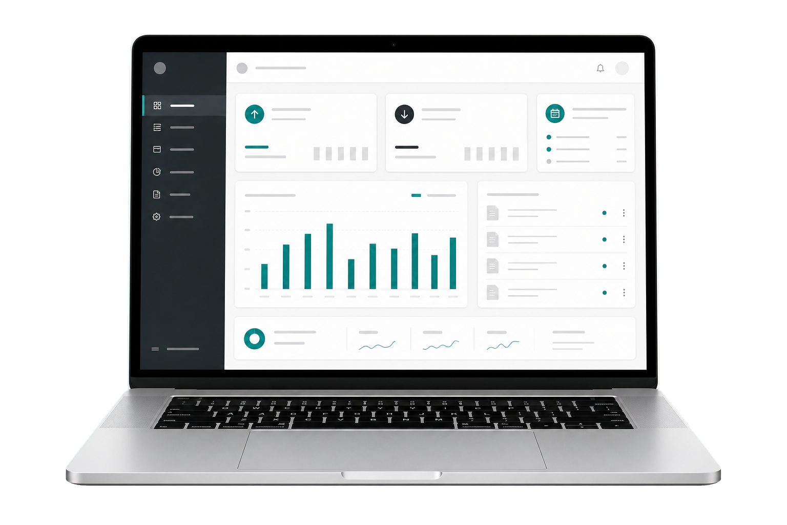 Фінансовий dashboard Gestor Nestor на MacBook